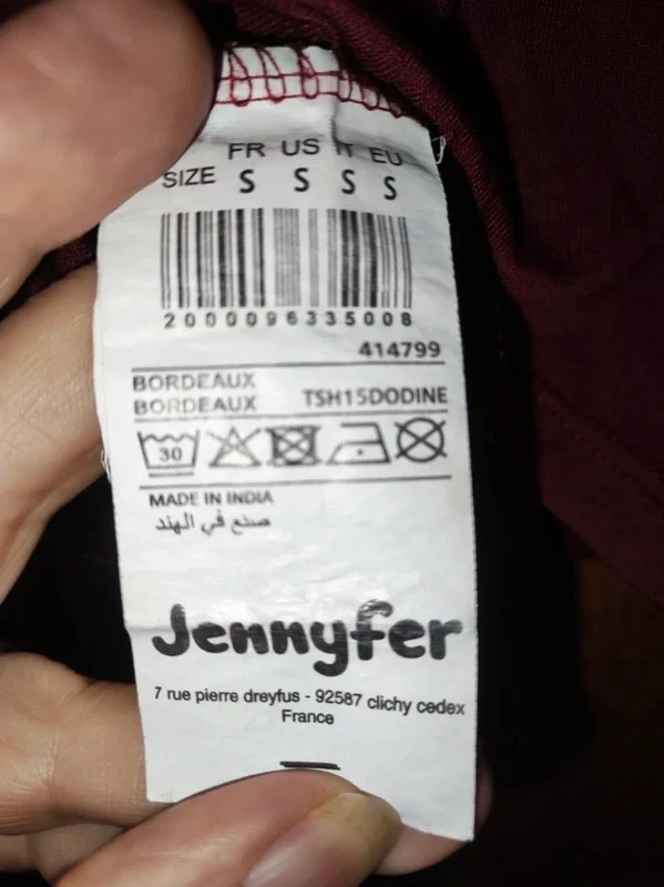 Camiseta burdeos de la marca Jennyfer, parte superior de encaje, talla 36 – photo 6